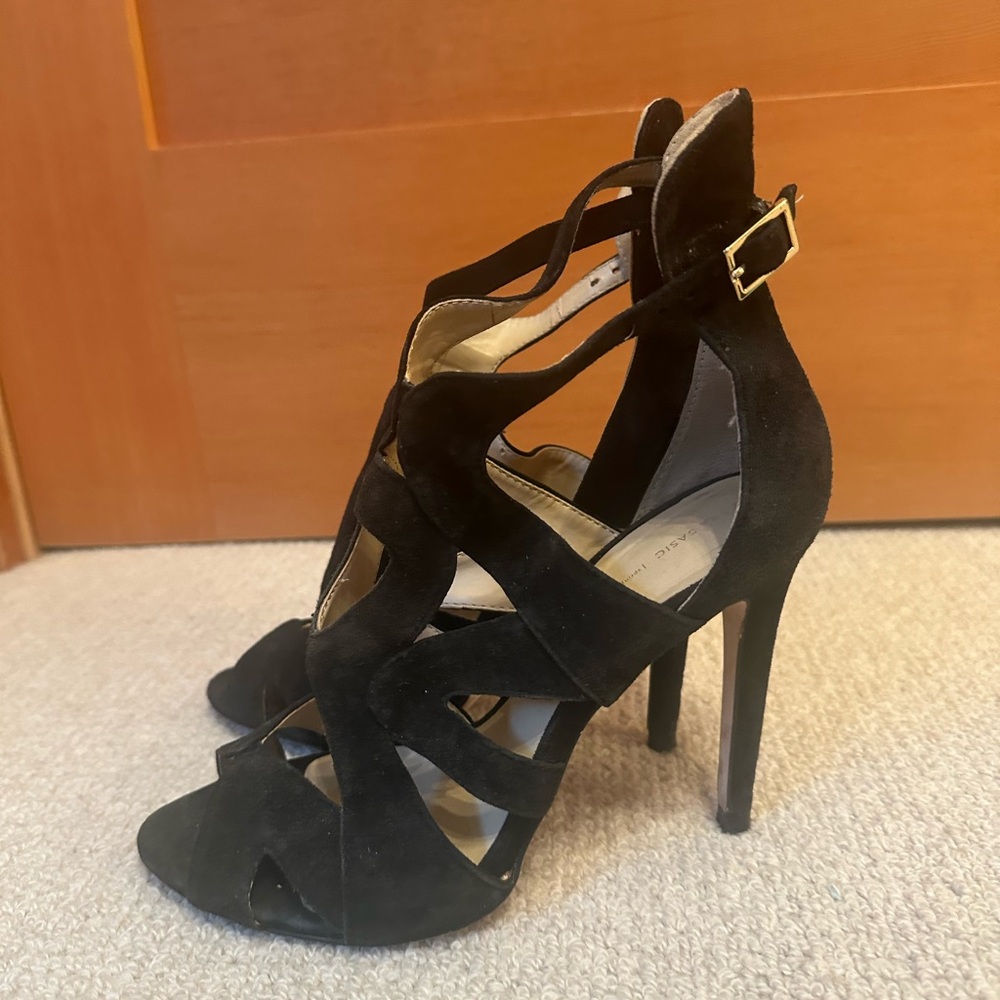 Zara Black Strappy Heels